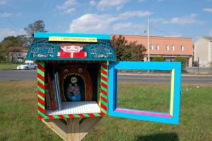 little free library - train station