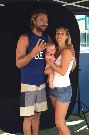 Ryan Matthews celebrates four years in a row with wife Kelly and son Rheid